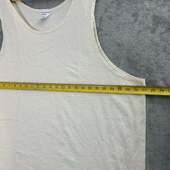 Everybody World Shirt Mens 2XL Tubular Tank Top Cotton Scour Unisex Casual Basic - Picture 3 of 7